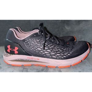Under Armour Women's HOVR Sonic 3 running shoe in a black and pink colorway size